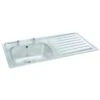 Carron Phoenix Unisink 1SDT 1 Bowl 2 Taphole Stainless Steel Kitchen Sink - Right Hand Drainer - 101.0025.448 -Kitchen Series Shop 101.0025.448