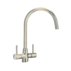 Carron Phoenix Alba Dual Lever Kitchen Tap - Brushed Nickel - 115.0188.558
