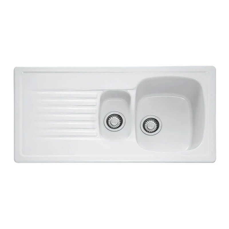 Franke Elba 1.5 Bowl Inset Ceramic Kitchen Sink Reversible ELK 651-100 - White - 124.0307.011 Franke Elba 1.5 Bowl Inset Ceramic Kitchen Sink Reversible ELK 651-100 - White - 124.0307.011 -Kitchen Series Shop 124.0307.011