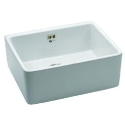 Carron Phoenix Belfast 100 1 Bowl Ceramic Kitchen Sink - 124.0477.726