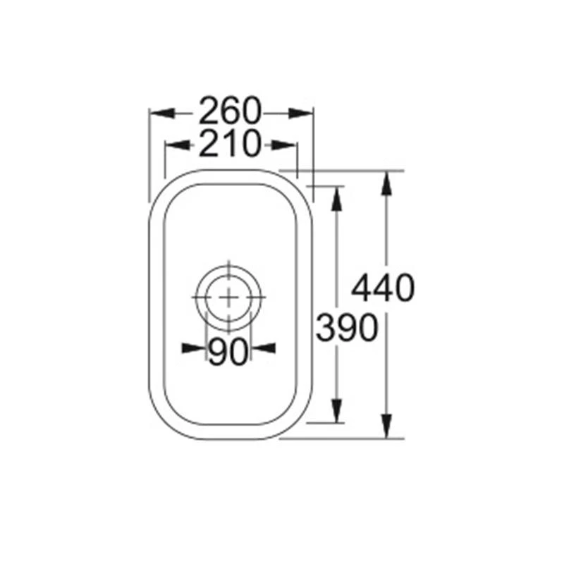 Franke by V&B 0.5 Bowl Undermount Ceramic Kitchen Sink VBK 110-21 - White - 126.0381.816 Franke By V&B 0.5 Bowl Undermount Ceramic Kitchen Sink VBK 110-21 - White - 126.0381.816 -Kitchen Series Shop 126.0381.816 1