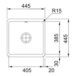 Franke Kubus 1 Bowl Undermount Ceramic Kitchen Sink KBK 110-40 - White - 126.0438.430 3 Franke Kubus 1 Bowl Undermount Ceramic Kitchen Sink KBK 110-40 - White - 126.0438.430 -Kitchen Series Shop 126.0438.430 1