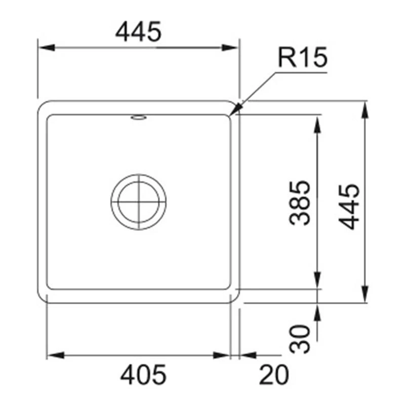 Franke Kubus 1 Bowl Undermount Ceramic Kitchen Sink KBK 110-40 - White - 126.0438.430 Franke Kubus 1 Bowl Undermount Ceramic Kitchen Sink KBK 110-40 - White - 126.0438.430 -Kitchen Series Shop 126.0438.430 1