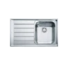 Franke Neptune 1 Bowl Sink With Left Hand Drainer NEX 211 - Stainless Steel - 127.0059.655 -Kitchen Series Shop 1270059655