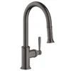 AXOR Montreux Single Lever Kitchen Mixer Tap 180 With Pull Out Spray - Brushed Black Chrome - 16581340 2 AXOR Montreux Single Lever Kitchen Mixer Tap 180 With Pull Out Spray - Brushed Black Chrome - 16581340 -Kitchen Series Shop 16581340 1