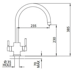Perrin & Rowe 3-in-1 Hot Kitchen Tap - Pewter - 1912PF -Kitchen Series Shop 1912pf 3