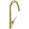 Axor Starck Single Lever Kitchen Mixer 300 With Swivel Spout - Brushed Brass - 10822950 -Kitchen Series Shop 1 0 10822950