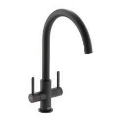 Carron Phoenix Rosolina J Spout Kitchen Tap - Matt Black - 115.0605.454