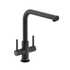 Carron Phoenix Rosolina L Spout Kitchen Tap - Matt Black - 115.0605.457