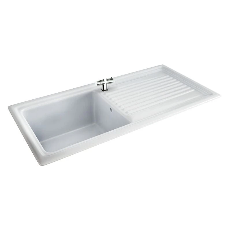 Carron Phoenix Sienna 100 1 Bowl Ceramic Kitchen Sink - White - 124.0188.034 Carron Phoenix Sienna 100 1 Bowl Ceramic Kitchen Sink - White - 124.0188.034 -Kitchen Series Shop 1 2 124.0188.034
