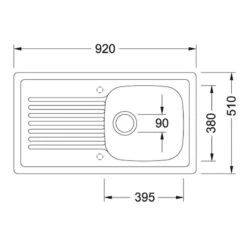 Franke Elba 1 Bowl Inset Ceramic Kitchen Sink Reversible ELK 611-92 - White - 124.0307.010 3 Franke Elba 1 Bowl Inset Ceramic Kitchen Sink Reversible ELK 611-92 - White - 124.0307.010 -Kitchen Series Shop 1 2 124.0307.010 dimensions