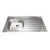 KWC DVS Single Bowl Right Hand Drainer Inset Sink With 2 Tapholes B20085R - 207.0000.025 -Kitchen Series Shop 2070000025