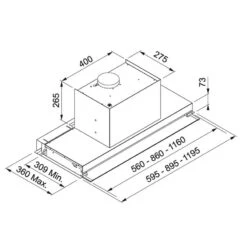 Franke Atmos 60cm Steam Off Built In Ceiling Cooker Hood - Stainless Steel - FSO 604 BI AC - 305.0504.069 5 Franke Atmos 60cm Steam Off Built In Ceiling Cooker Hood - Stainless Steel - FSO 604 BI AC - 305.0504.069 -Kitchen Series Shop 3 0 305.0504.069 dimensions