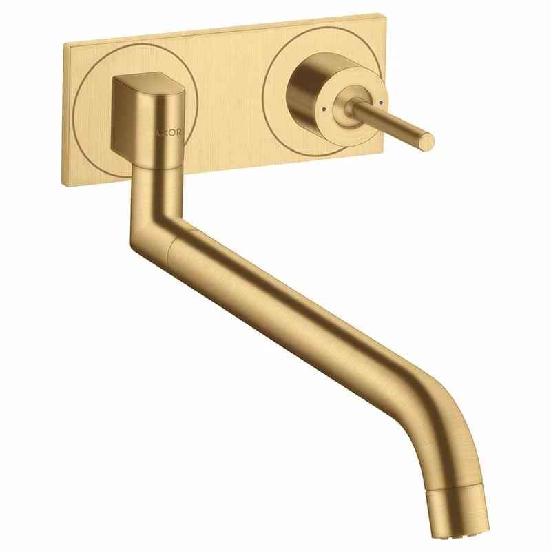 Axor Uno Wall Mounted Kitchen Mixer Tap Single Lever - Brushed Gold Optic - 38815250 Axor Uno Wall Mounted Kitchen Mixer Tap Single Lever - Brushed Gold Optic - 38815250 -Kitchen Series Shop 3 8 38815250