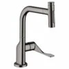 Axor Citterio Single Lever Kitchen Mixer Select 230 2 Jet With Pull-Out Spray - Polished Black Chrome - 39862330