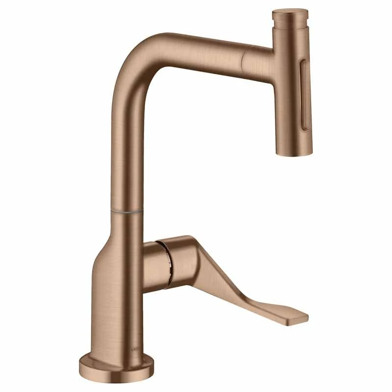 Axor Citterio Single Lever Kitchen Mixer Select 230 2 Jet with Pull-Out Spray - Brushed Red Gold - 39863310 Axor Citterio Single Lever Kitchen Mixer Select 230 2 Jet With Pull-Out Spray - Brushed Red Gold - 39863310 -Kitchen Series Shop 3 9 39863310