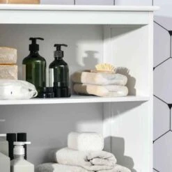 HOMCOM Freestanding Kitchen Storage Cupboard - White - 835-513 -Kitchen Series Shop 3v6d4d18595c283d0.jpg