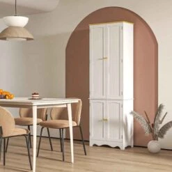 HOMCOM 4-Door Freestanding Kitchen Storage Unit - White - 835-663BN -Kitchen Series Shop 4re3f818a3b718f00.jpg