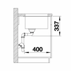 Blanco SUBLINE 800-U Silgranit 1 Bowl Undermount Kitchen Sink With Manual InFino Waste - Coffee - 523150 4 Blanco SUBLINE 800-U Silgranit 1 Bowl Undermount Kitchen Sink With Manual InFino Waste - Coffee - 523150 -Kitchen Series Shop 5 2 523150 dimensions1