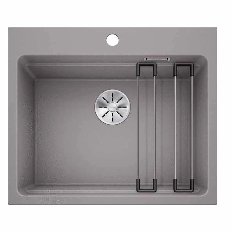 Blanco ETAGON 6 Silgranit 1 Bowl Inset Kitchen Sink with Manual InFino Waste - Alumetallic - 524541 Blanco ETAGON 6 Silgranit 1 Bowl Inset Kitchen Sink With Manual InFino Waste - Alumetallic - 524541 -Kitchen Series Shop 5 2 524541