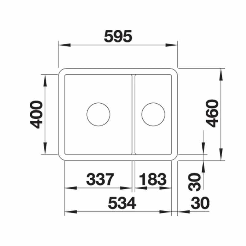 Blanco VILLAE LH Farmhouse Ceramic 1.5 Bowl Kitchen Sink - Crystal White - 525165 Blanco VILLAE LH Farmhouse Ceramic 1.5 Bowl Kitchen Sink - Crystal White - 525165 -Kitchen Series Shop 5 2 525165 dimensions