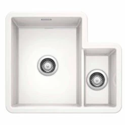 Blanco VILLAE LH Farmhouse Ceramic 1.5 Bowl Kitchen Sink - Crystal White - 525166