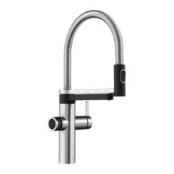 Blanco Drink.filter EVOL-S Pro 3-in-1 Flexible Hose PVD Steel Kitchen Tap - Stainless Steel - 526311