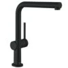 Hansgrohe Talis M54 Single Lever Kitchen Mixer 270, 1jet - Matt Black - 72840670 -Kitchen Series Shop 72840670 2