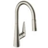 Hansgrohe Talis M51 Single Lever Kitchen Mixer 200, Eco, Pull-Out Spray, 2jet - Stainless Steel - 72817800