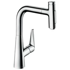 Hansgrohe Talis Select M51 Single Lever Kitchen Mixer 220, Pull-Out Spray, 2jet - Chrome - 72824000
