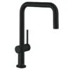 Hansgrohe Talis M54 Single Lever Kitchen Mixer U 220, Eco, 1jet - Matt Black - 72844670 -Kitchen Series Shop 7 2 72844670