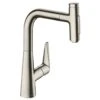 Hansgrohe Talis Select M51 Single Lever Kitchen Mixer 220, Pull-Out Spray, 2jet, SBox - Stainless Steel - 73868800