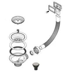 Blanco Universal 3.5" BFW Shallow Waste Kit - BFK052