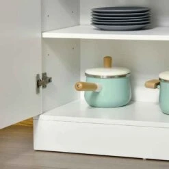 HOMCOM Freestanding Kitchen Unit With 6-Tier Shelving - White - 835-492WT 5 HOMCOM Freestanding Kitchen Unit With 6-Tier Shelving - White - 835-492WT -Kitchen Series Shop 8xa3d6188ff96da41.jpg