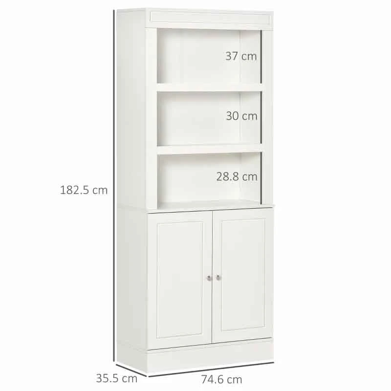 HOMCOM Freestanding Kitchen Unit with 6-Tier Shelving - White - 835-492WT HOMCOM Freestanding Kitchen Unit With 6-Tier Shelving - White - 835-492WT -Kitchen Series Shop 9m6a12188ff96da41.jpg