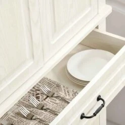 HOMCOM Freestanding Kitchen Cabinet With Wide Shelves - White Wood Grain - 835-346V01 -Kitchen Series Shop 9vu7561880e42632d.jpg