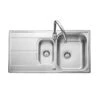 Leisure Aria 1.5 Bowl Inset Kitchen Sink With Reversible Drainer - Satin Stainless Steel - ARA9502/ -Kitchen Series Shop a r ara9502