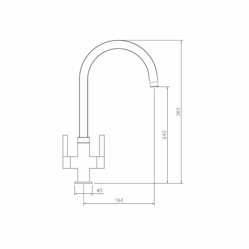 Abode Pico Monobloc Kitchen Tap Brushed Nickel - AT1227 Abode Pico Monobloc Kitchen Tap Brushed Nickel - AT1227 -Kitchen Series Shop a t at1227 1