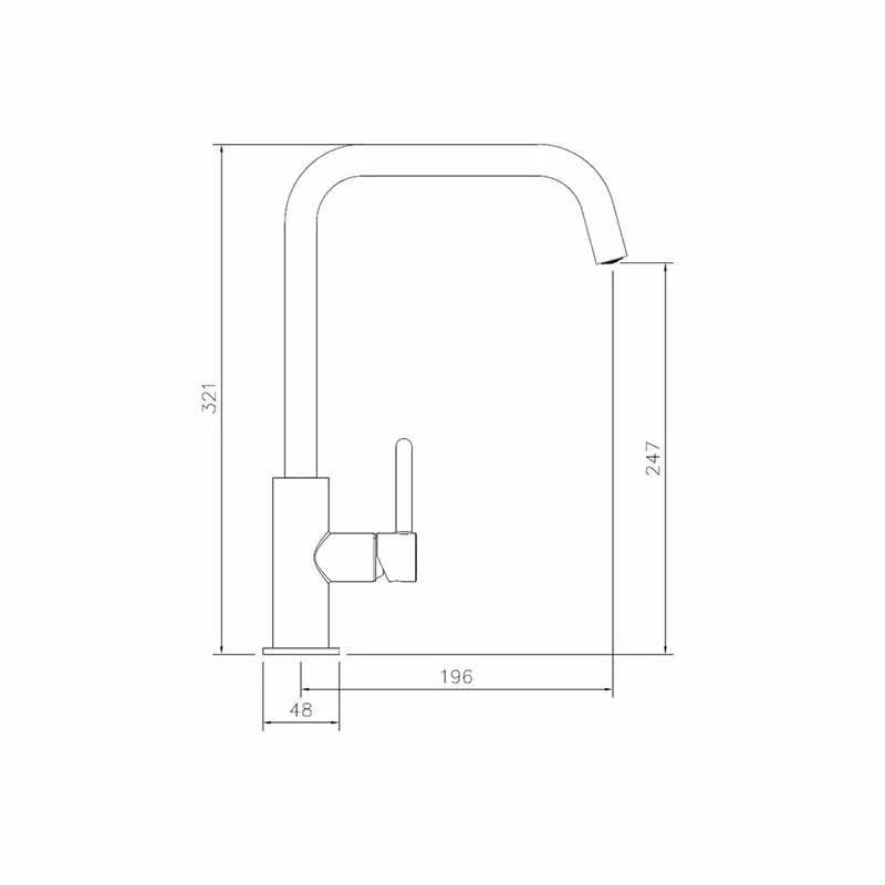 Abode Althia Single Lever Kitchen Tap Chrome - AT1258 Abode Althia Single Lever Kitchen Tap Chrome - AT1258 -Kitchen Series Shop a t at1258 1