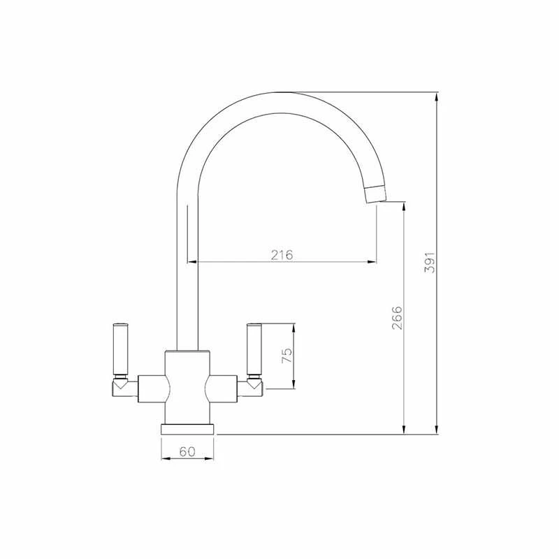 Abode Atlas Aquifier Monobloc Kitchen Tap Chrome - AT2003 Abode Atlas Aquifier Monobloc Kitchen Tap Chrome - AT2003 -Kitchen Series Shop a t at2003 1