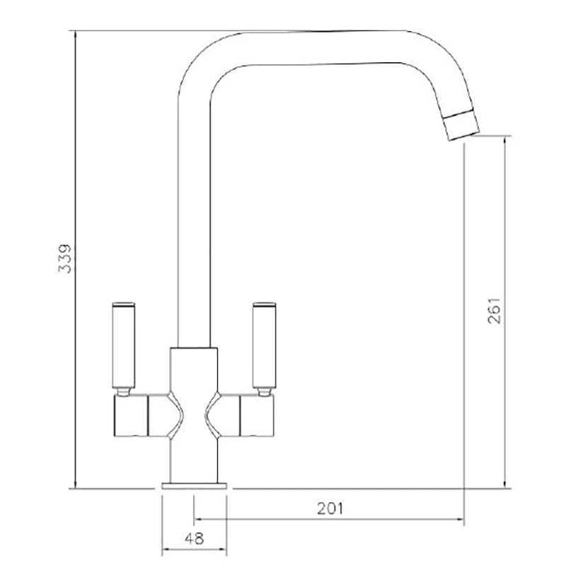 Abode Globe Quad Monobloc Contemporary Kitchen Mixer Tap Brushed Brass - AT2144 Abode Globe Quad Monobloc Contemporary Kitchen Mixer Tap Brushed Brass - AT2144 -Kitchen Series Shop a t at2144 1