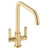 Abode Globe Quad Monobloc Contemporary Kitchen Mixer Tap Brushed Brass - AT2144 -Kitchen Series Shop a t at2144