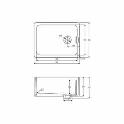 Abode Belfast Single Bowl Ceramic Kitchen Sink - White - AW1022 -Kitchen Series Shop a w aw1022 2
