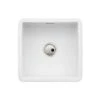 Abode Sandon Single Bowl Ceramic Kitchen Sink - White - AW1030