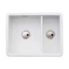 Abode Sandon 1.5 Bowl Ceramic Kitchen Sink - White - AW1033