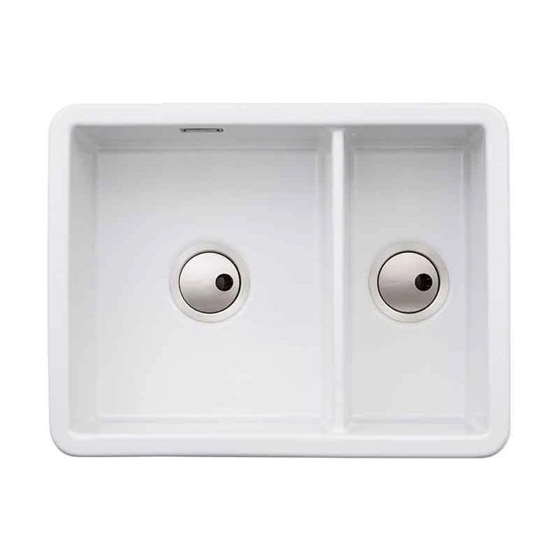 Abode Sandon 1.5 Bowl Ceramic Kitchen Sink - White - AW1033 Abode Sandon 1.5 Bowl Ceramic Kitchen Sink - White - AW1033 -Kitchen Series Shop a w aw1033