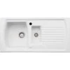 Abode Milford 1.5 Bowl Ceramic Kitchen Sink - White - AW1043 -Kitchen Series Shop a w aw1043