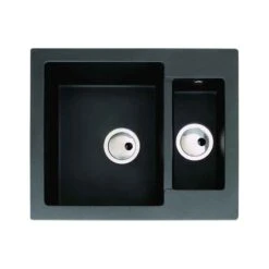 Abode Zero 1.5 Bowl Granite Kitchen Sink - Black - AW3005