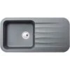 Abode Dune Single Bowl & Drainer Granite Kitchen Sink - Grey - AW3144 -Kitchen Series Shop a w aw3144