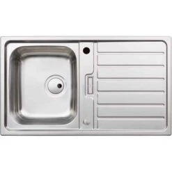 Abode Neron Single Bowl & Drainer Stainless Steel Kitchen Sink - AW5111